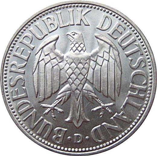 Реверс монеты - 1 марка 1963 года D - цена  монеты - Германия, ФРГ