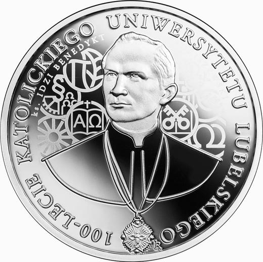 Reverso 10 eslotis 2019 "Centenario de la Universidad Católica de Lublin" - valor de la moneda de plata - Polonia, República moderna