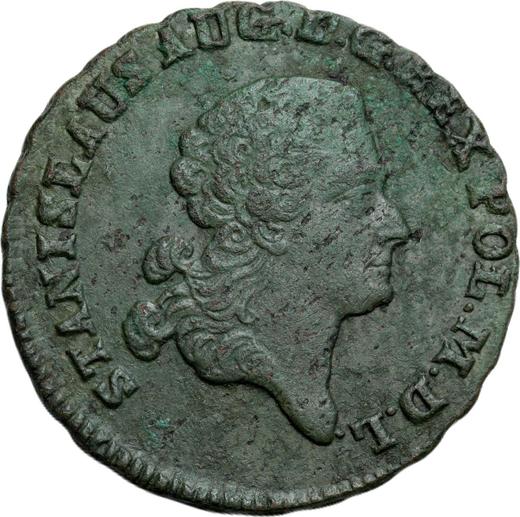 Аверс монеты - Трояк (3 гроша) 1770 года G - цена  монеты - Польша, Станислав II Август