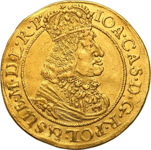 Аверс монеты - Дукат 1651 года GR "Гданьск" - цена золотой монеты - Польша, Ян II Казимир