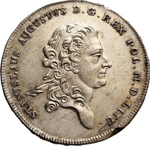 Аверс монеты - Талер 1777 года EB LITU - цена серебряной монеты - Польша, Станислав II Август