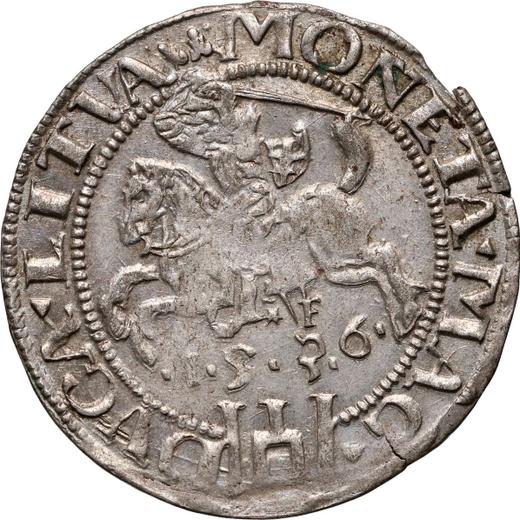 Awers monety - 1 grosz 1536 F "Litwa" - cena srebrnej monety - Polska, Zygmunt I Stary