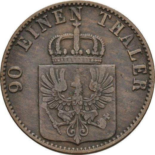 Аверс монеты - 4 пфеннига 1863 года A - цена  монеты - Пруссия, Вильгельм I