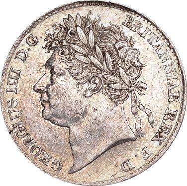 Аверс монеты - 4 пенса (1 Грот) 1830 года "Монди" - цена серебряной монеты - Великобритания, Георг IV