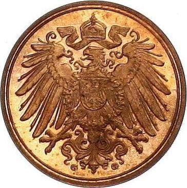 Rewers monety - 1 fenig 1911 G "Typ 1890-1916" - cena  monety - Niemcy, Cesarstwo Niemieckie