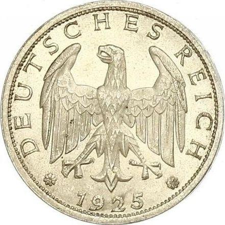 Аверс монеты - 1 рейхсмарка 1925 года E - цена серебряной монеты - Германия, Bеймарская республика