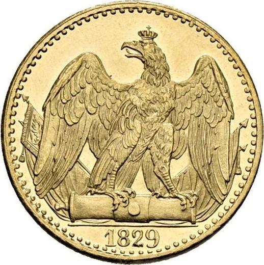 Реверс монеты - 1/2 фридрихсдора 1829 года A - цена золотой монеты - Пруссия, Фридрих Вильгельм III