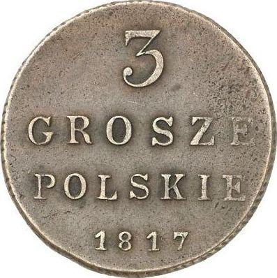 Reverso 3 groszy 1817 IB "Cola larga" - valor de la moneda  - Polonia, Zarato de Polonia