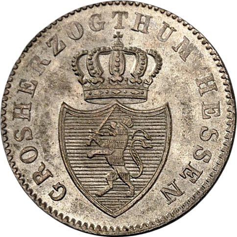 Anverso 3 kreuzers 1842 - valor de la moneda de plata - Hesse-Darmstadt, Luis II