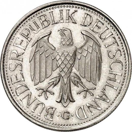 Реверс монеты - 1 марка 1969 года G Отчеканена на Венесуэльском боливаре - цена  монеты - Германия, ФРГ