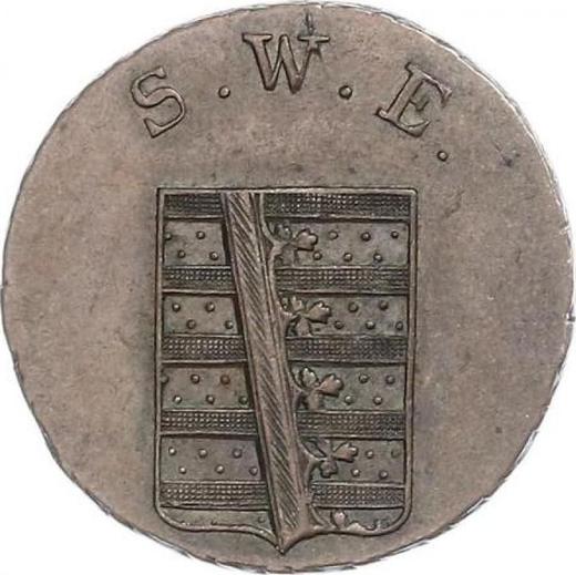 Аверс монеты - 3 пфеннига 1824 года - цена  монеты - Саксен-Веймар-Эйзенах, Карл Август