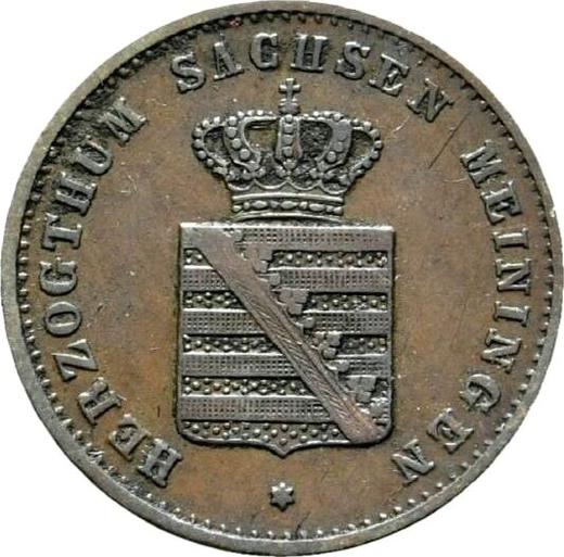 Avers 1 Pfennig 1860 - Münze Wert - Sachsen-Meiningen, Bernhard II