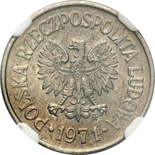 Obverse 10 Groszy 1971 MW -  Coin Value - Poland, Peoples Republic