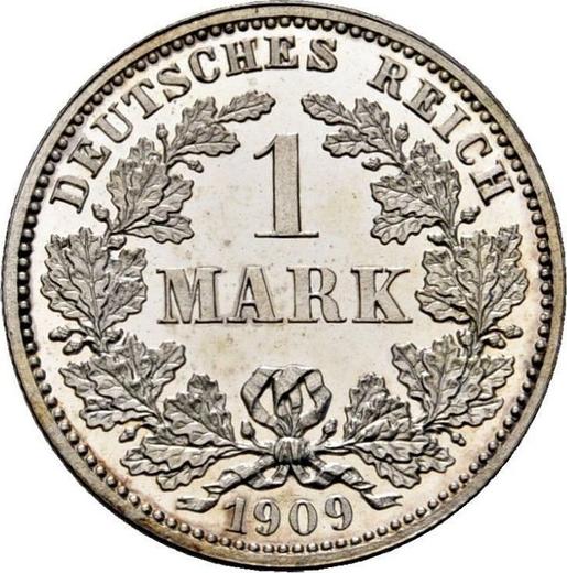 Anverso 1 marco 1909 J "Tipo 1891-1916" - valor de la moneda de plata - Alemania, Imperio alemán