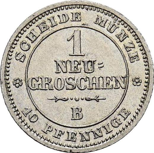 Reverso 1 nuevo grosz 1863 B - valor de la moneda de plata - Sajonia, Juan