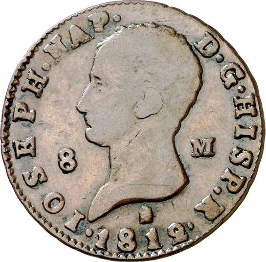 Аверс монеты - 8 мараведи 1812 года - цена  монеты - Испания, Жозеф Бонапарт