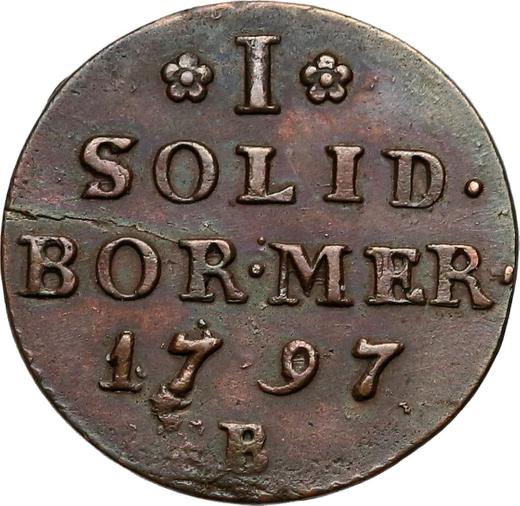 Rewers monety - Szeląg 1797 B "Prusy Południowe" - cena  monety - Polska, Zabór Pruski