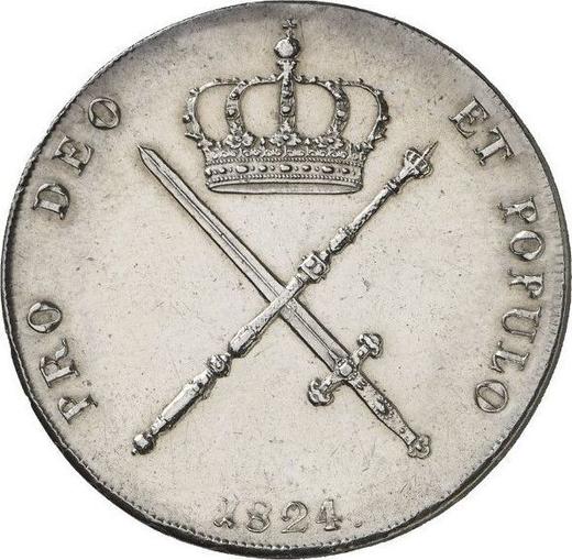 Rewers monety - Talar 1824 "Typ 1809-1825" - cena srebrnej monety - Bawaria, Maksymilian I