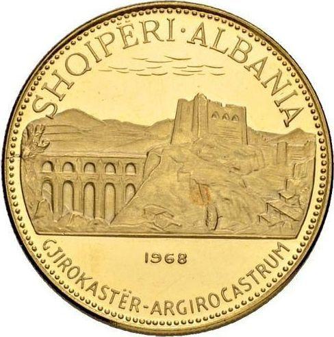Anverso 50 leke 1968 "Gjirokastra" - valor de la moneda de oro - Albania, República Popular