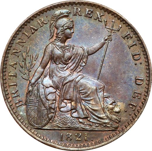 Реверс монеты - Фартинг 1821 года - цена  монеты - Великобритания, Георг IV