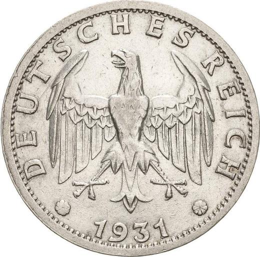 Anverso 3 Reichsmarks 1931 E - valor de la moneda de plata - Alemania, República de Weimar