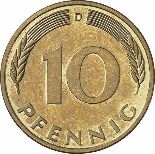 Anverso 10 Pfennige 1996 D - valor de la moneda  - Alemania, RFA