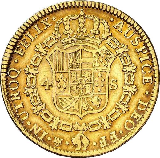 Реверс монеты - 4 эскудо 1783 года Mo FF - цена золотой монеты - Мексика, Карл III