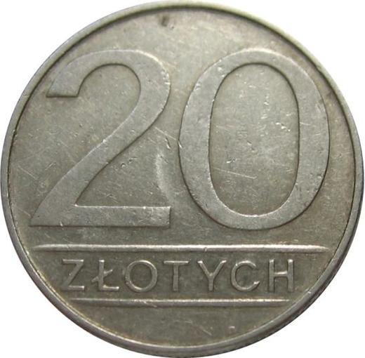 Reverse 20 Zlotych 1986 MW - Poland, Peoples Republic
