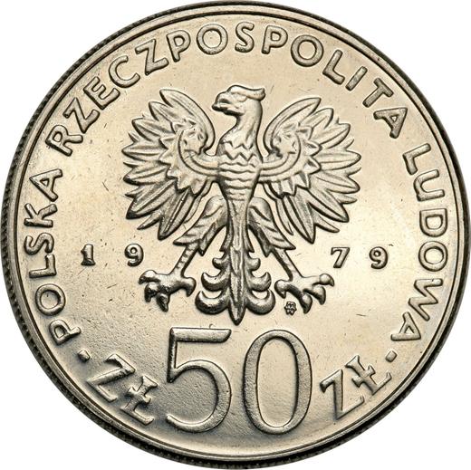 Аверс монеты - Пробные 50 злотых 1979 года MW "Мешко I" Никель - цена  монеты - Польша, Народная Республика