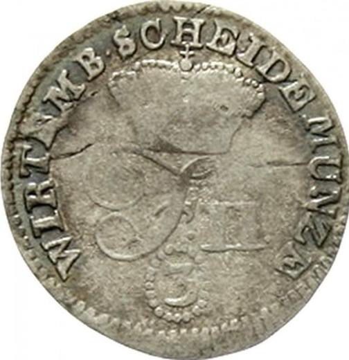 Аверс монеты - 3 крейцера 1801 года - цена серебряной монеты - Вюртемберг, Фридрих I Вильгельм