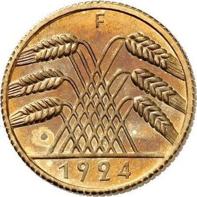 Реверс монеты - 10 рентенпфеннигов 1924 года F - цена  монеты - Германия, Bеймарская республика