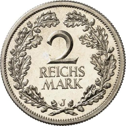 Rewers monety - 2 reichsmark 1926 J - cena srebrnej monety - Niemcy, Republika Weimarska