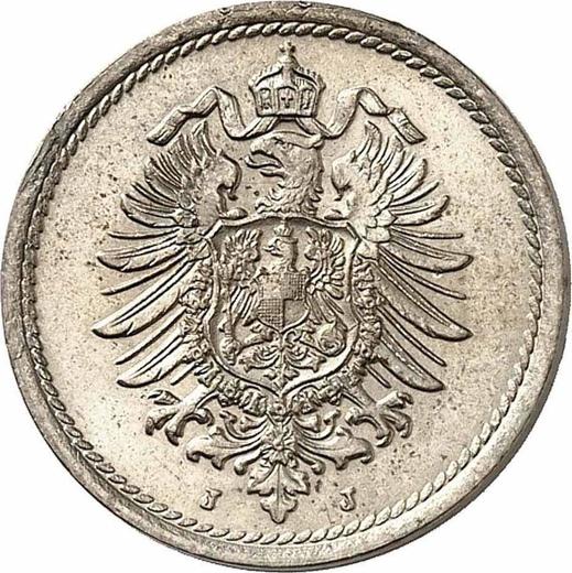 Reverso 5 Pfennige 1875 J "Tipo 1874-1889" - valor de la moneda  - Alemania, Imperio alemán