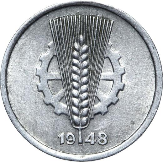 Реверс монеты - 5 пфеннигов 1948 года A - цена  монеты - Германия, ГДР