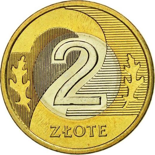 Reverso 2 eslotis 2008 MW - valor de la moneda  - Polonia, República moderna