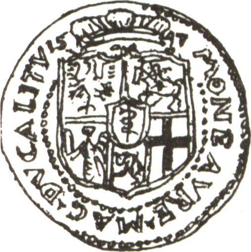 Rewers monety - Dukat 1547 "Litwa" - cena złotej monety - Polska, Zygmunt II August