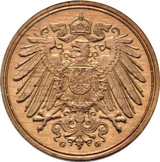 Rewers monety - 1 fenig 1905 G "Typ 1890-1916" - cena  monety - Niemcy, Cesarstwo Niemieckie