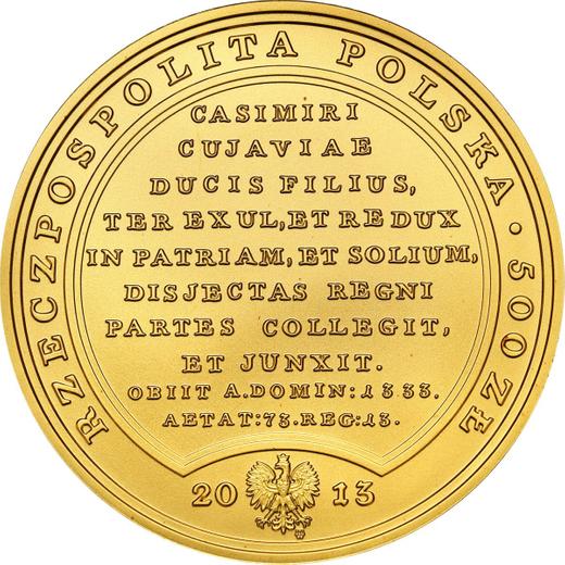 Awers monety - 500 złotych 2013 MW "Władysław Łokietek" - cena złotej monety - Polska, III RP po denominacji
