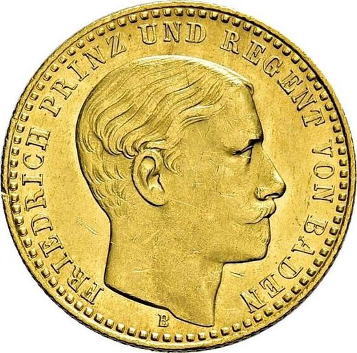 Awers monety - Dukat 1854 B - cena złotej monety - Badenia, Fryderyk I