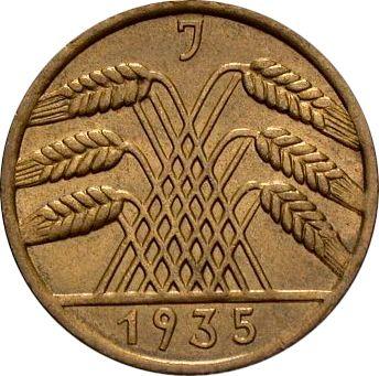 Reverso 10 Reichspfennigs 1935 J - valor de la moneda  - Alemania, República de Weimar