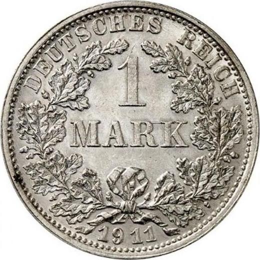 Awers monety - 1 marka 1911 F "Typ 1891-1916" - cena srebrnej monety - Niemcy, Cesarstwo Niemieckie