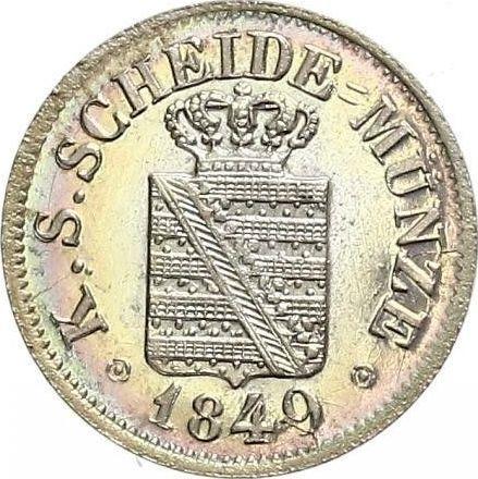 Anverso 1/2 nuevo grosz 1849 F - valor de la moneda de plata - Sajonia, Federico Augusto II