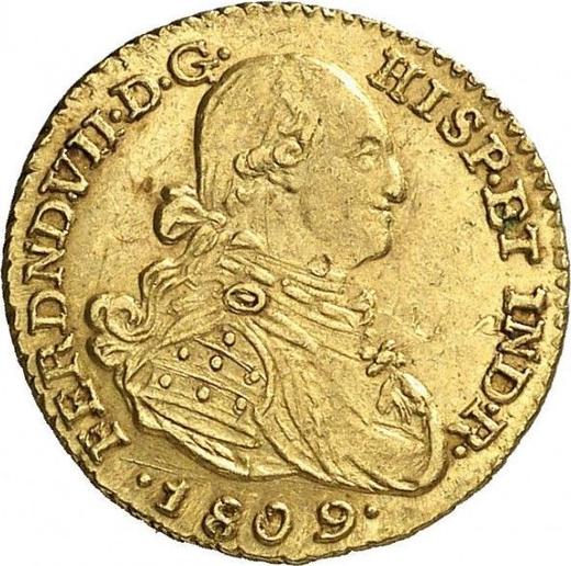 Аверс монеты - 1 эскудо 1809 года NR JF - цена золотой монеты - Колумбия, Фердинанд VII