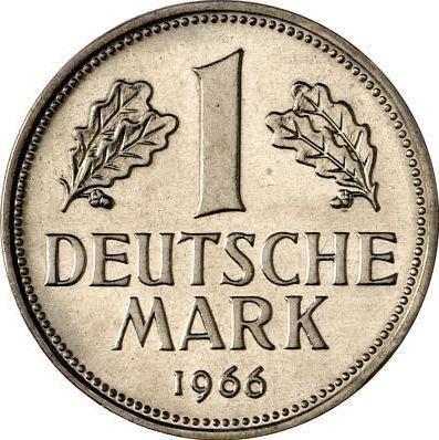 Аверс монеты - 1 марка 1966 года D - цена  монеты - Германия, ФРГ