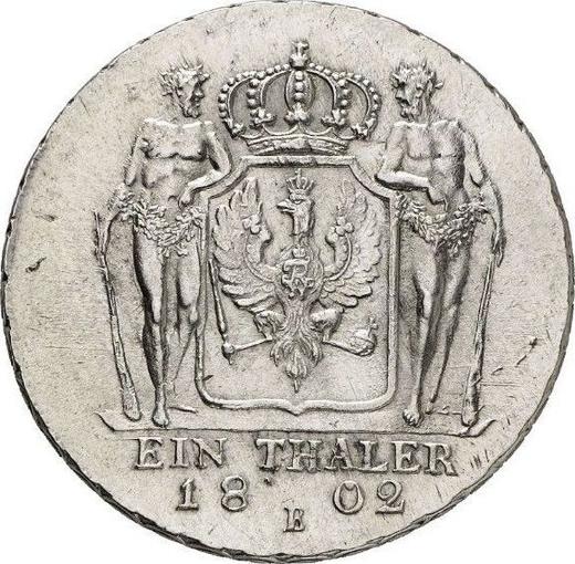 Rewers monety - Talar 1802 B - cena srebrnej monety - Prusy, Fryderyk Wilhelm III