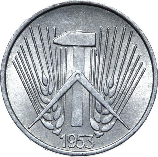 Реверс монеты - 1 пфенниг 1953 года A - цена  монеты - Германия, ГДР