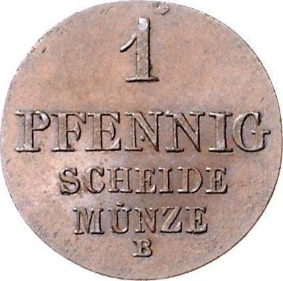Reverso 1 Pfennig 1838 B - valor de la moneda  - Hannover, Ernesto Augusto 