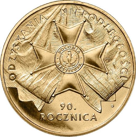 Rewers monety - 2 złote 2008 MW EO "90 Rocznica odzyskania niepodległości" - cena  monety - Polska, III RP po denominacji