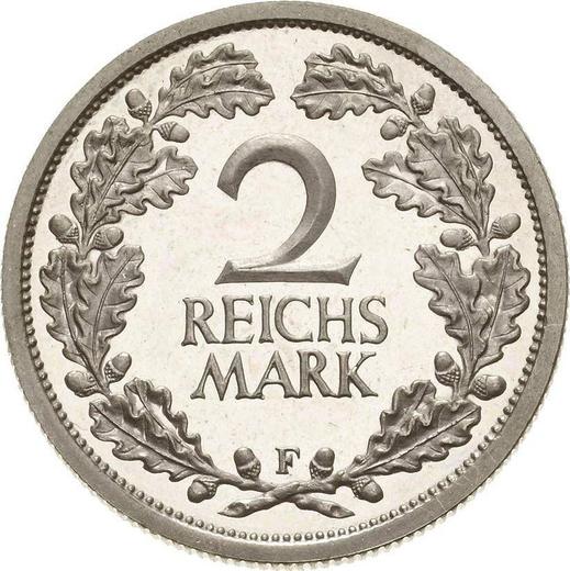Rewers monety - 2 reichsmark 1925 F - cena srebrnej monety - Niemcy, Republika Weimarska