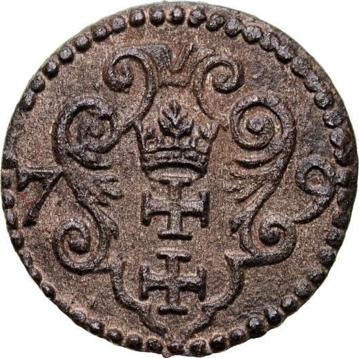 Rewers monety - Denar 1579 "Gdańsk" - cena srebrnej monety - Polska, Stefan Batory